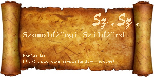 Szomolányi Szilárd névjegykártya