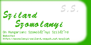 szilard szomolanyi business card